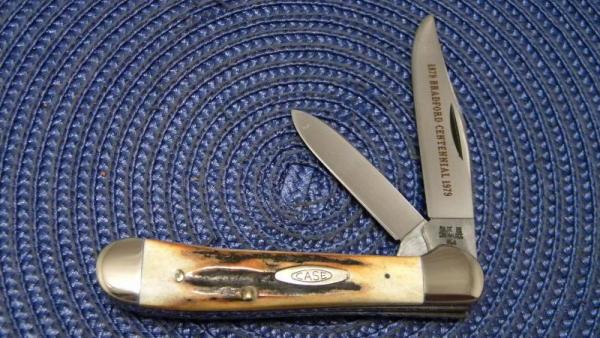 Case XX Stainless USA 1 Dot (1979) Bradford Centennial Stag 5249 SSP Copperhead Knife Case XX Stainless USA 1 Dot (1979) Bradford Centennial Stag 5249 SSP Copperhead Knife