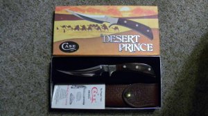 Case XX SS USA 8 Dot (1982) Wood Desert Prince Fixed Blade Sheath Knife - NIB