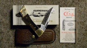 Case XX Stainless USA 2 Dot (1978) Wood P159-LSSP Hammerhead Lockback Knife - NIB