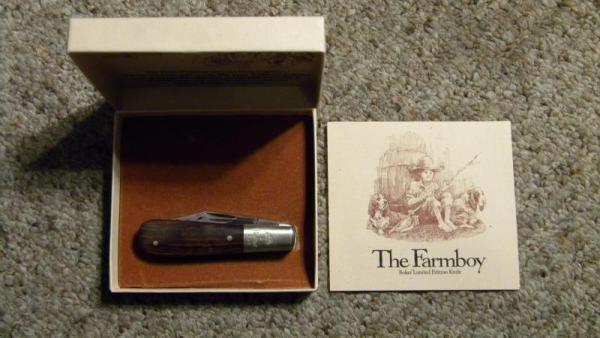 Boker Solingen Germany 1983 LTD. Wood The Farmboy Barlow Knife - NIB
