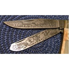 Boker Solingen Germany 2525 LTD. Bone White Lightning Trapper Knife c.1980 - NIB Boker Solingen Germany 2525 LTD. Bone White Lightning Trapper Knife c.1980 - NIB