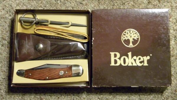 Boker Solingen Germany Tree Brand Classic Wood 2020 Folding Hunter Knife Set - NIB
