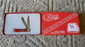 Case XX Bradford PA USA 1991 Red Bone R207 Mini Trapper Knife - NIB