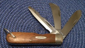 Case XX USA 1970's Walnut 13031 L Electrician's Knife
