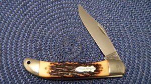 Schrade + USA 124UH Uncle Henry Staglon Tradesman Folding Hunter Knife