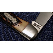 Schrade + USA 124UH Uncle Henry Staglon Tradesman Folding Hunter Knife