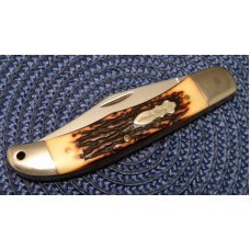 Schrade + USA 124UH Uncle Henry Staglon Tradesman Folding Hunter Knife