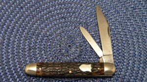 Vintage Robeson ShurEdge Rochester Bone 62201 Jack Knife