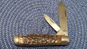 Vintage Robeson Cutlery USA Bone Easy Open Jack Knife