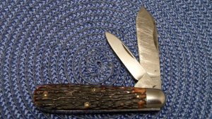 Vintage Robeson ShurEdge Rochester Bone Bare Head Jack Knife