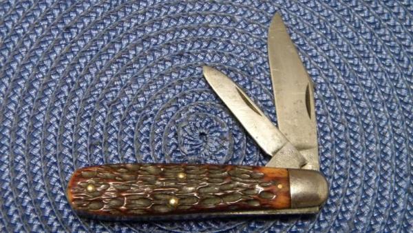Vintage Robeson ShurEdge Rochester Bone Bare Head Jack Knife Vintage Robeson ShurEdge Rochester Bone Bare Head Jack Knife