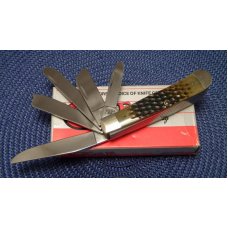 Case XX USA 4 Dot (1996) Green Bone G6554 SS The Beast 5 Blade Trapper Knife - NIB Case XX USA 4 Dot (1996) Green Bone G6554 SS The Beast 5 Blade Trapper Knife - NIB