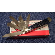 Case XX USA 3 Dot (1997) Blue Bone 6554 SS The Beast 5 Blade Trapper Knife - NIB Case XX USA 3 Dot (1997) Blue Bone 6554 SS The Beast 5 Blade Trapper Knife - NIB