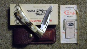 Case XX SS USA 10 Dot (1980) Stag 5197L SSP Shark Tooth Lockback Knife - NIB