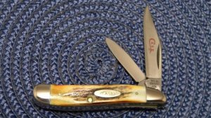 Case XX Stainless USA 2 Dot (1978) Stag Red Etch 5220 SSP Peanut Knife
