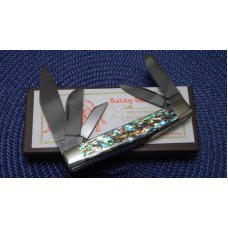 Bulldog Brand Solingen Germany Abalone Pearl 25th Anniversary Montana Stockman Knife c.2003 - NIB Bulldog Brand Solingen Germany Abalone Pearl 25th Anniversary Montana Stockman Knife c.2003 - NIB