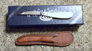 Case XX USA 2011 Bone 617-3 154 CM Fixed Blade Desk Knife & Sheath - NIB