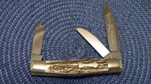 Fight'n Rooster Frank Buster Celebrated Cutlery Germany Stag Stockman Knife
