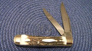 Bulldog Brand Solingen Germany Stag Trapper Knife c.1993