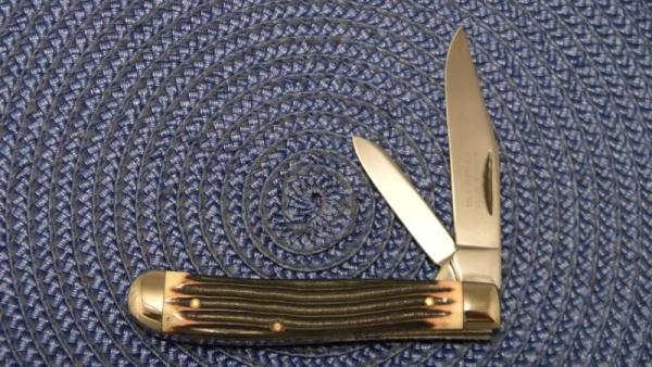 Maher & Grosh Stainless Steel (Queen) Imitation Winterbottom Bone Mini Trapper Knife c.1960's Maher & Grosh Stainless Steel (Queen) Imitation Winterbottom Bone Mini Trapper Knife c.1960's