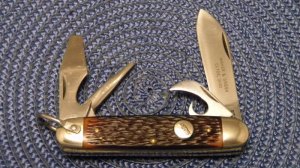 Schrade Walden NY USA Maher & Grosh Clyde, Ohio Delrin Utility / Camp Knife