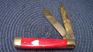 Fight'n Rooster Germany Red Bone 1998 Bonnie Parker Trapper Knife
