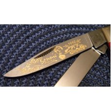 Fight'n Rooster Germany Red Bone 1998 Bonnie Parker Trapper Knife Fight'n Rooster Germany Red Bone 1998 Bonnie Parker Trapper Knife