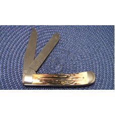Case XX USA 4 Dot (1996) Stag 5254 Damascus Trapper Knife Case XX USA 4 Dot (1996) Stag 5254 Damascus Trapper Knife
