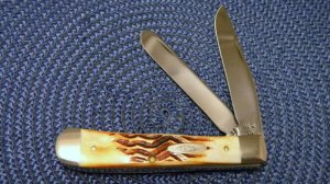 Case XX SS USA 6 Dot (1984) 2nd Cut Stag 5254 New Grind Trapper Knife