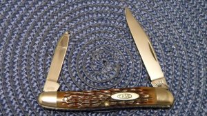 Case XX 1940-1964 Green/Red Bone 06244 Pen Knife