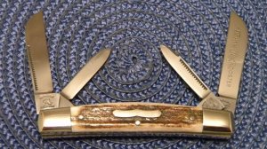 Fight'n Rooster Frank Buster Celebrated Cutlery Germany Stag Congress Knife