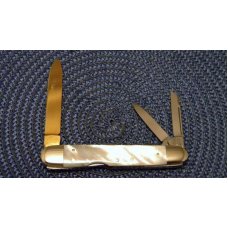 Fight'n Rooster Frank Buster Cut. Co. Germany Gold Blade Pearl Lockback Whittler Knife Fight'n Rooster Frank Buster Cut. Co. Germany Gold Blade Pearl Lockback Whittler Knife