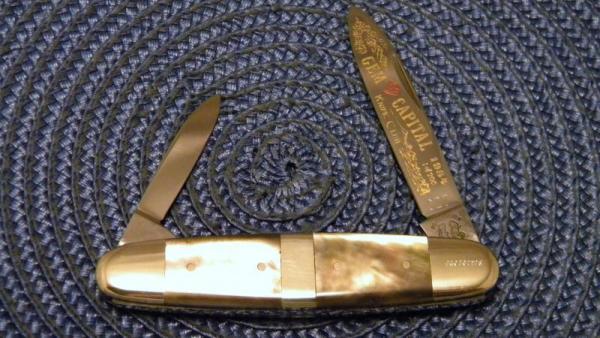 Fight'n Rooster Frank Germany Pearl Pen Knife Gem Capital Knife Club c.1984 Fight'n Rooster Frank Germany Pearl Pen Knife Gem Capital Knife Club c.1984