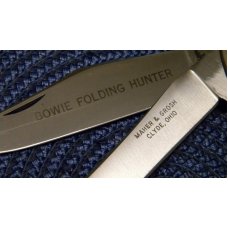 Schrade Walden NY USA Maher & Grosh Clyde, Ohio Delrin 225H Bowie Folding Hunter Knife Schrade Walden NY USA Maher & Grosh Clyde, Ohio Delrin 225H Bowie Folding Hunter Knife