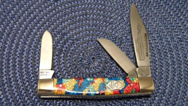 Buck Creek Solingen Germany Xmas Tree Celluloid Little Diamondback Stockman Knife Buck Creek Solingen Germany Xmas Tree Celluloid Little Diamondback Stockman Knife