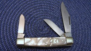 Buck Creek Solingen Germany Cracked Ice Celluloid Little Diamondback Stockman Knife