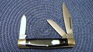 Buck Creek Solingen Germany Slick Black Little Stockman Knife