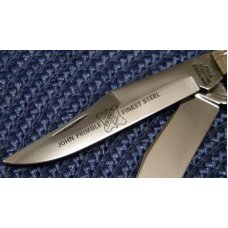 John Primble India Steel Works 1989 Bone 5137 Trapper Knife - NIB John Primble India Steel Works 1989 Bone 5137 Trapper Knife - NIB