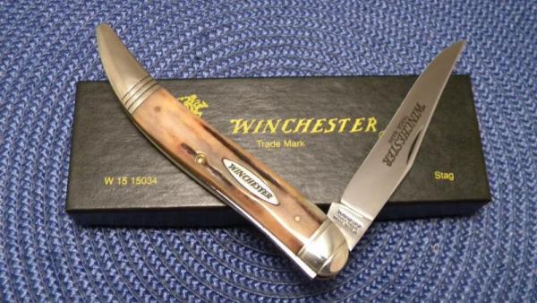 Winchester Trademark USA 1998 Stag W 15 15034 Toothpick Knife - NIB Winchester Trademark USA 1998 Stag W 15 15034 Toothpick Knife - NIB