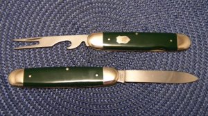 Paul A. Henckels Solingen Germany Green Take Apart Hobo Knife 