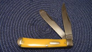 LL Bean Inc. Freeport ME (Made by Western) Yellow Trapper Knife