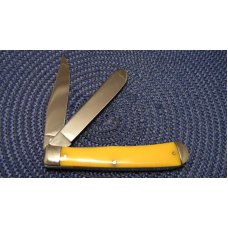 LL Bean Inc. Freeport ME (Made by Western) Yellow Trapper Knife LL Bean Inc. Freeport ME (Made by Western) Yellow Trapper Knife