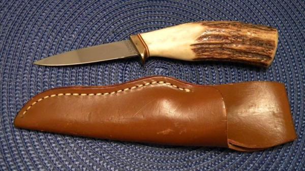 Gerber Portland ORE USA Stag Model C300A Fixed Blade Sheath Knife