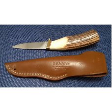 Gerber Portland ORE USA Stag Model C300A Fixed Blade Sheath Knife