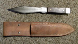 Olsen HC MI Micarta Throwing Knife & Sheath