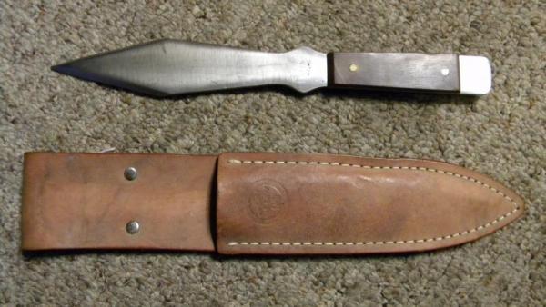 Olsen HC MI Micarta Throwing Knife & Sheath