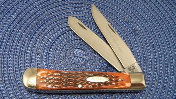 Case XX Stainless USA 5 Dot (1975) Bone 6254 SSP Tested XX Razor Edged Trapper Knife Case XX Stainless USA 5 Dot (1975) Bone 6254 SSP Tested XX Razor Edged Trapper Knife