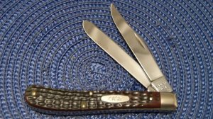 Case XX USA 8 Dot (1982) Delrin 62048 Slimline Trapper Farmers Jack Knife
