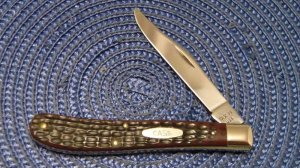 Case XX USA 8 Dot (1982) Delrin 61048 Slimline Trapper Farmers Jack Knife
