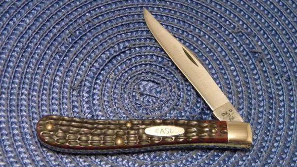 Case XX SS USA 8 Dot 1982 Delrin 61048 SSP Tested XX Razor Edge Slimline Trapper Farmers Jack Knife Case XX SS USA 8 Dot 1982 Delrin 61048 SSP Tested XX Razor Edge Slimline Trapper Farmers Jack Knife